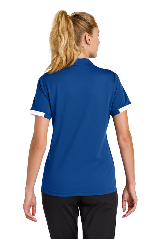 Sport-Tek Women's Club Colorblock Polo LST444 True Royal/ White
