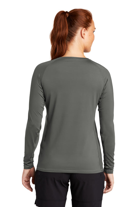 Sport-Tek Women's Long Sleeve Rashguard Tee. LST470LS Dark Smoke Grey