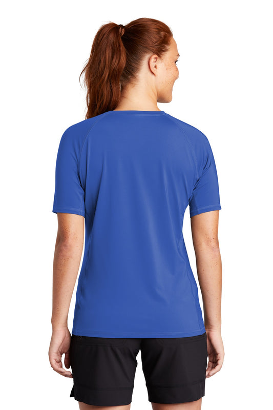 Sport-Tek Women's Rashguard Tee. LST470 True Royal