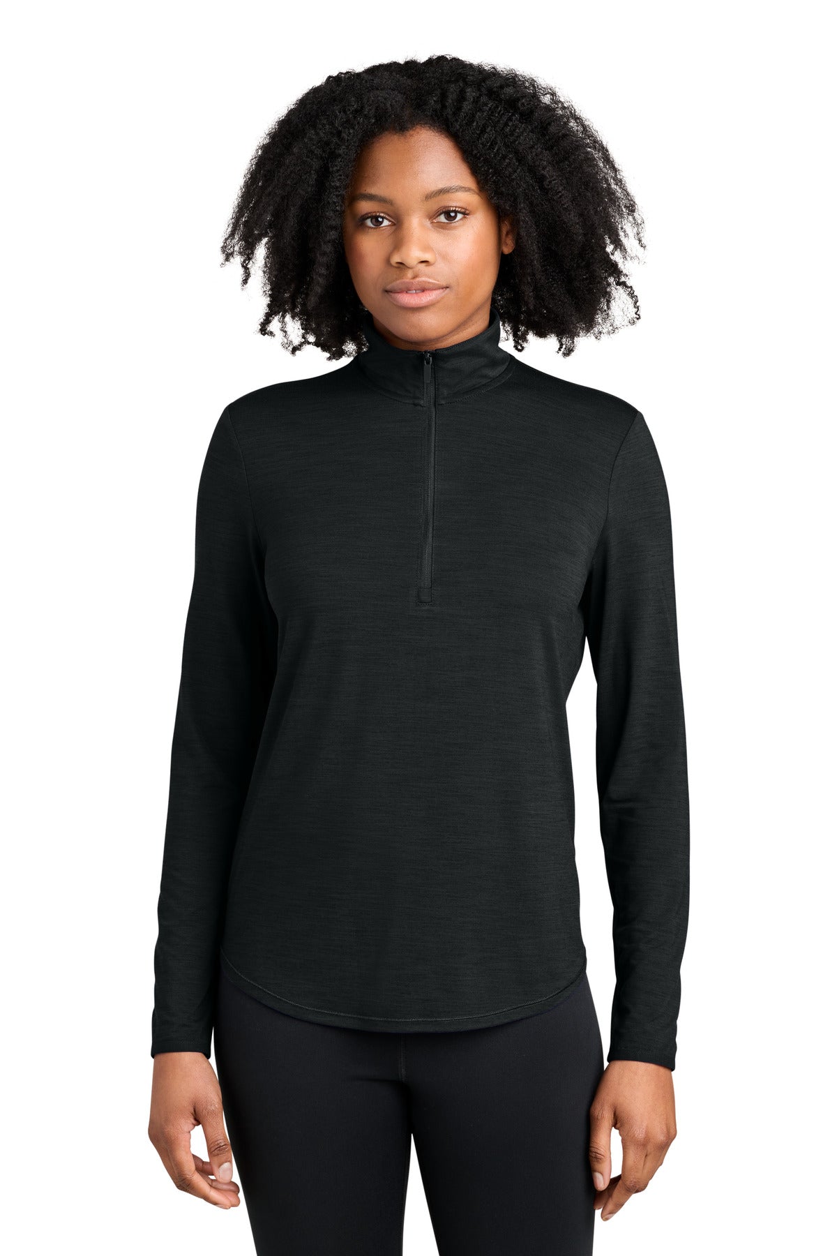 Sport-Tek Women's Versa 1/4-Zip LST491 Black