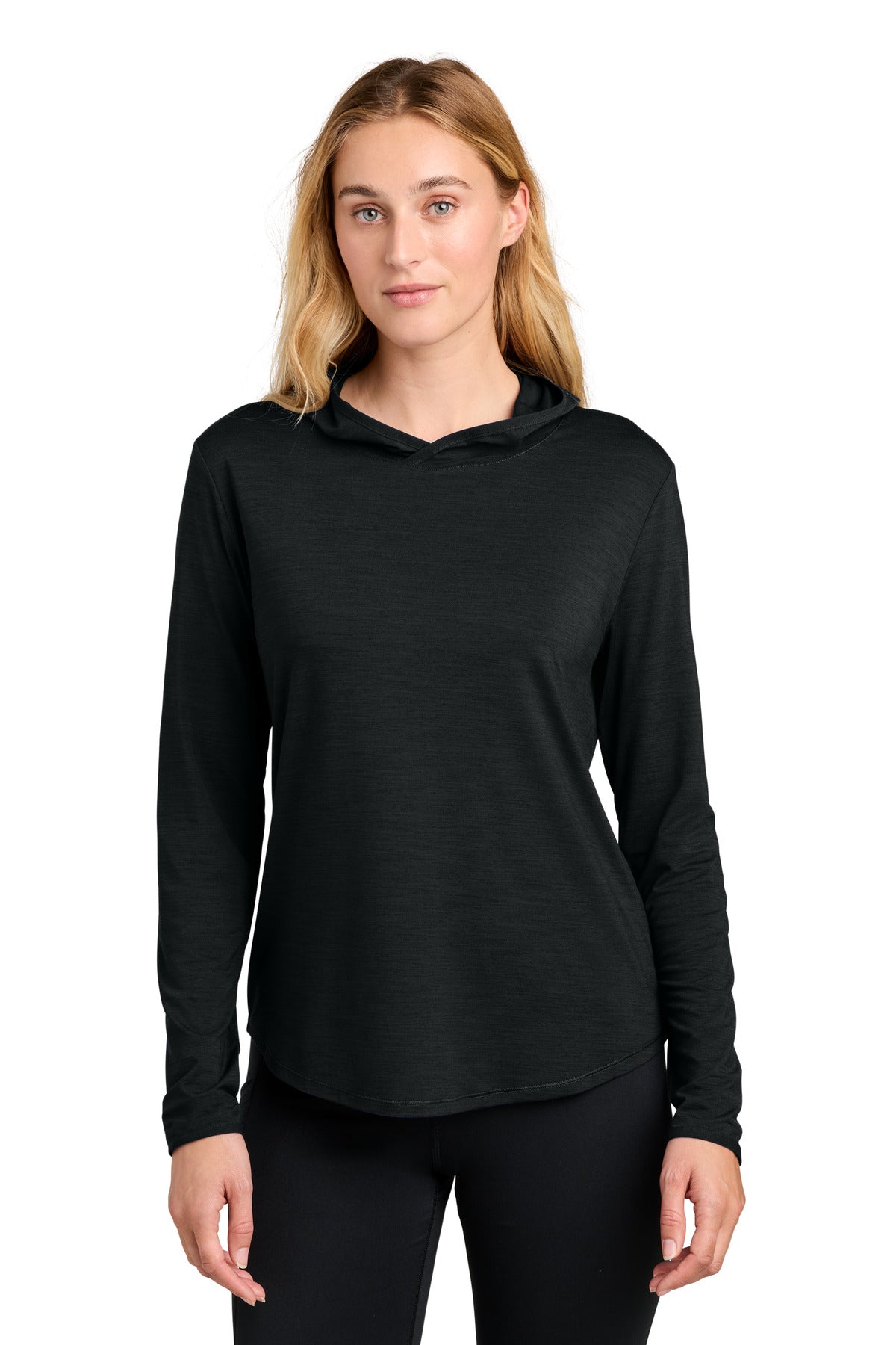 Sport-Tek Women's Versa Long Sleeve Pullover Hoodie LST492 Black