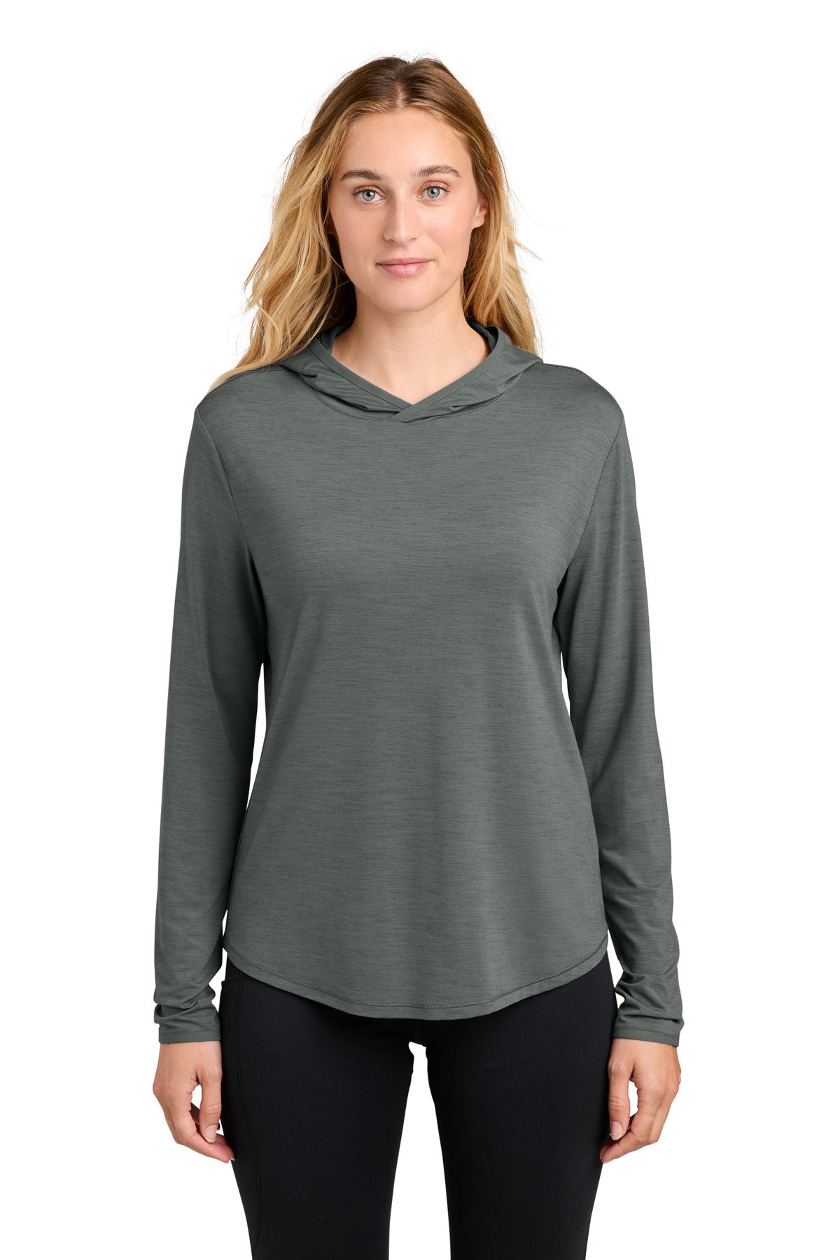 Sport-Tek Women's Versa Long Sleeve Pullover Hoodie LST492 Shadow Grey