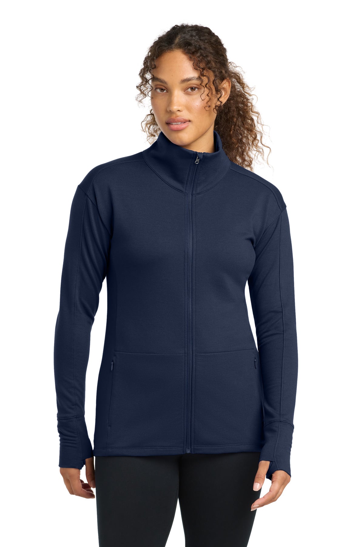 Sport-Tek Women's Sport-Wick Flex Fleece Full-Zip LST560 True Navy