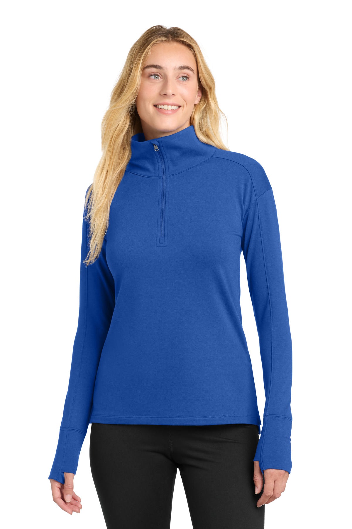 Sport-Tek Women's Sport-Wick Flex Fleece 1/4-Zip LST561 True Royal