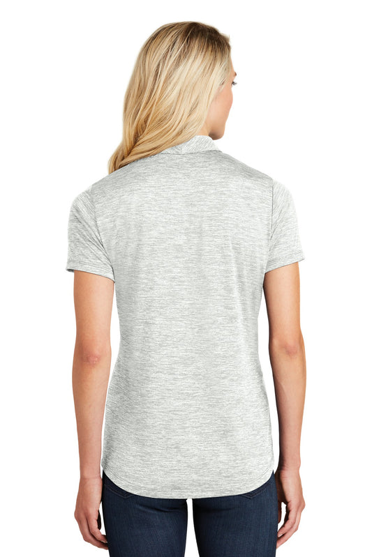Sport-Tek Women's PosiCharge Electric Heather Polo. LST590 Silver Electric