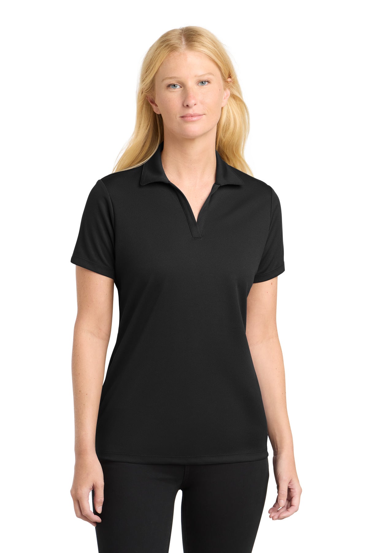 Sport-Tek Women's PosiCharge RacerMesh Polo LST640 Black