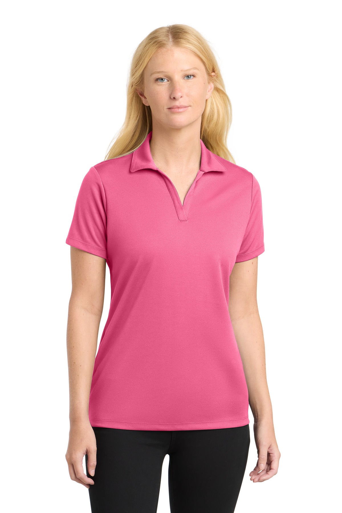 Sport-Tek Women's PosiCharge RacerMesh Polo LST640 Bright Pink