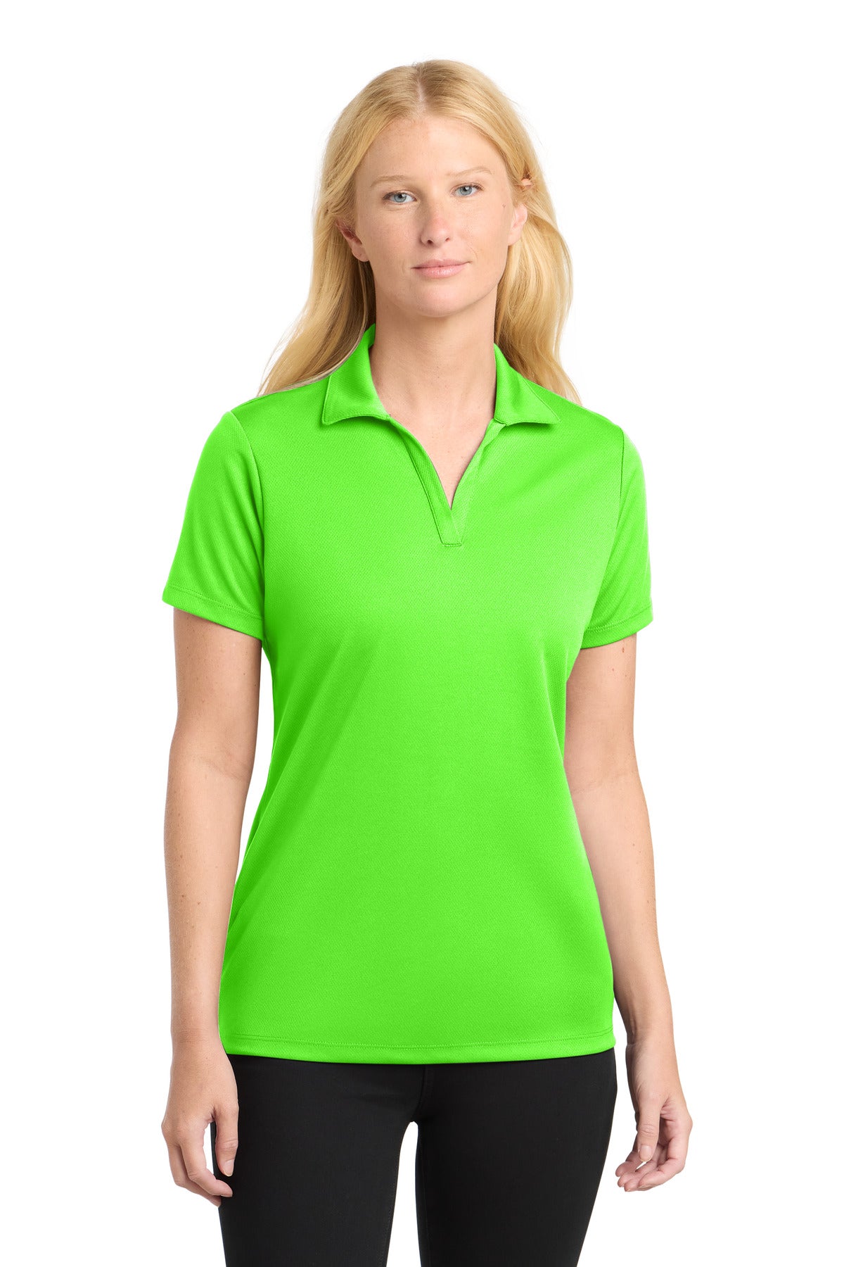 Sport-Tek Women's PosiCharge RacerMesh Polo LST640 Neon Green
