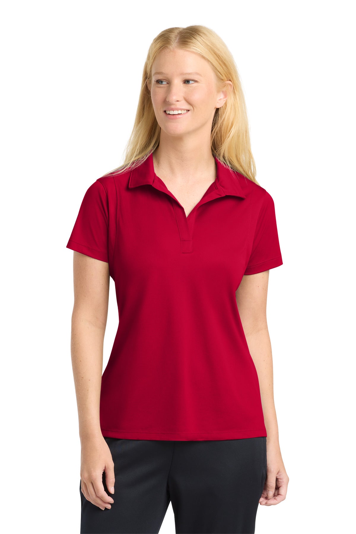 Sport-Tek Women's Micropique Sport-Wick Polo LST650 Deep Red