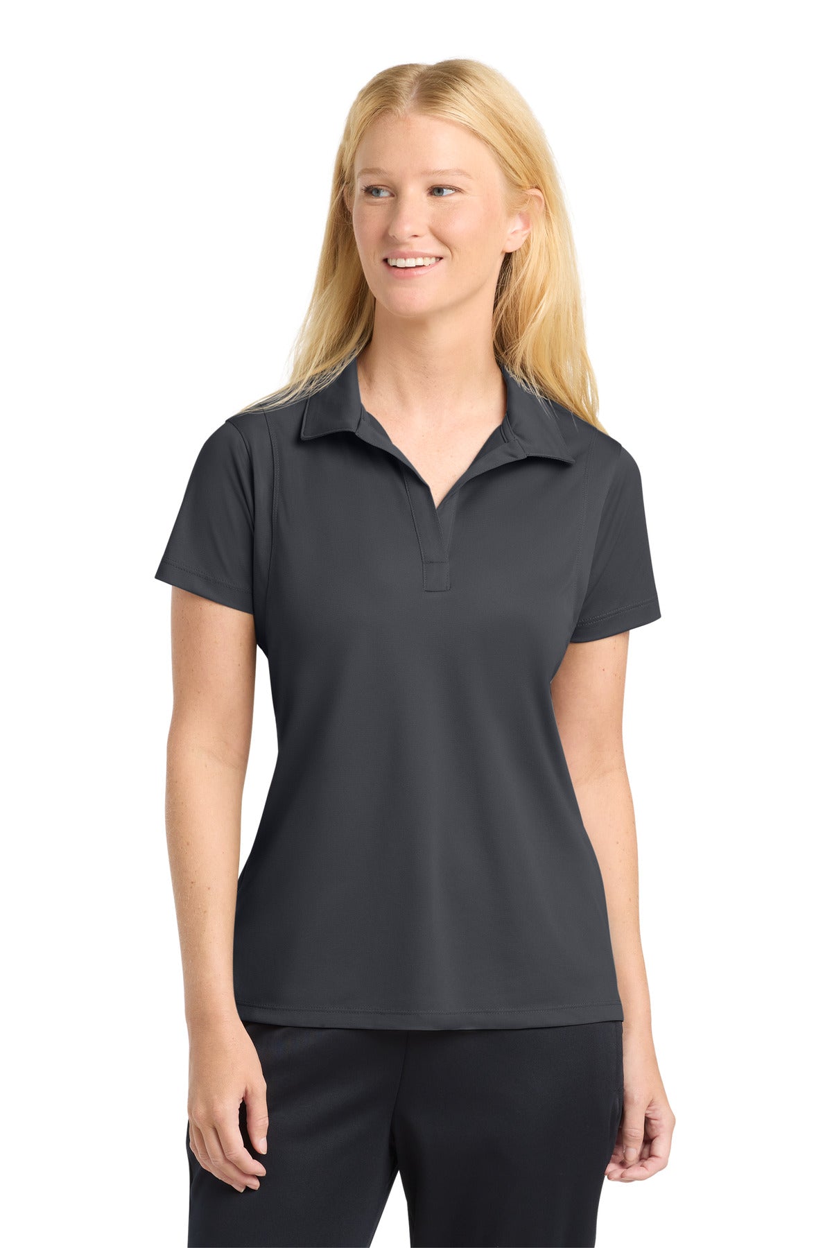 Sport-Tek Women's Micropique Sport-Wick Polo LST650 Iron Grey