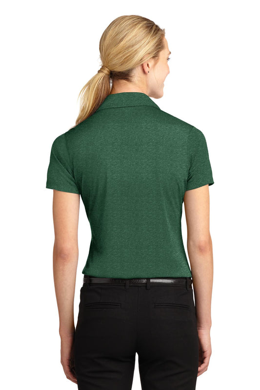 Sport-Tek Women's Heather Contender Polo. LST660 Forest Green Heather
