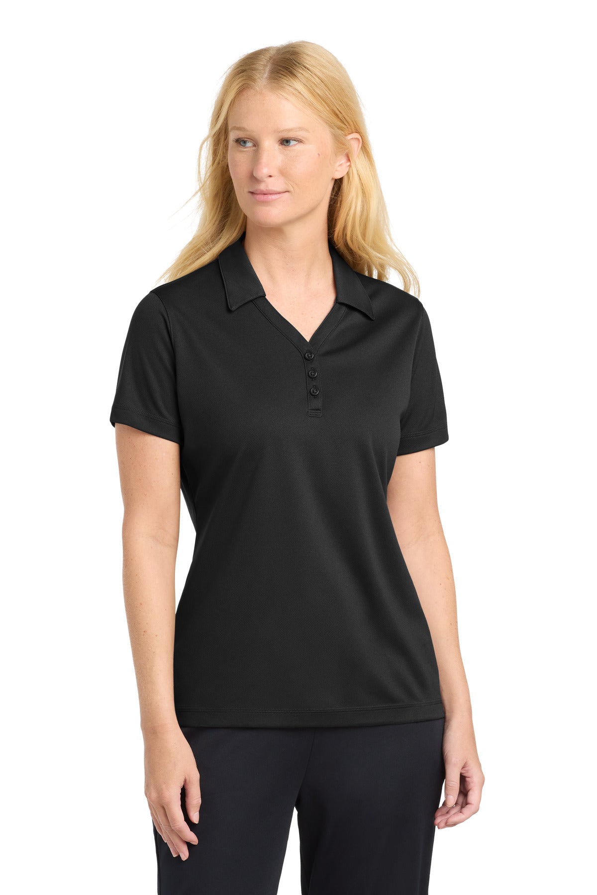 Sport-Tek Women's PosiCharge Micro-Mesh Polo LST680 Black