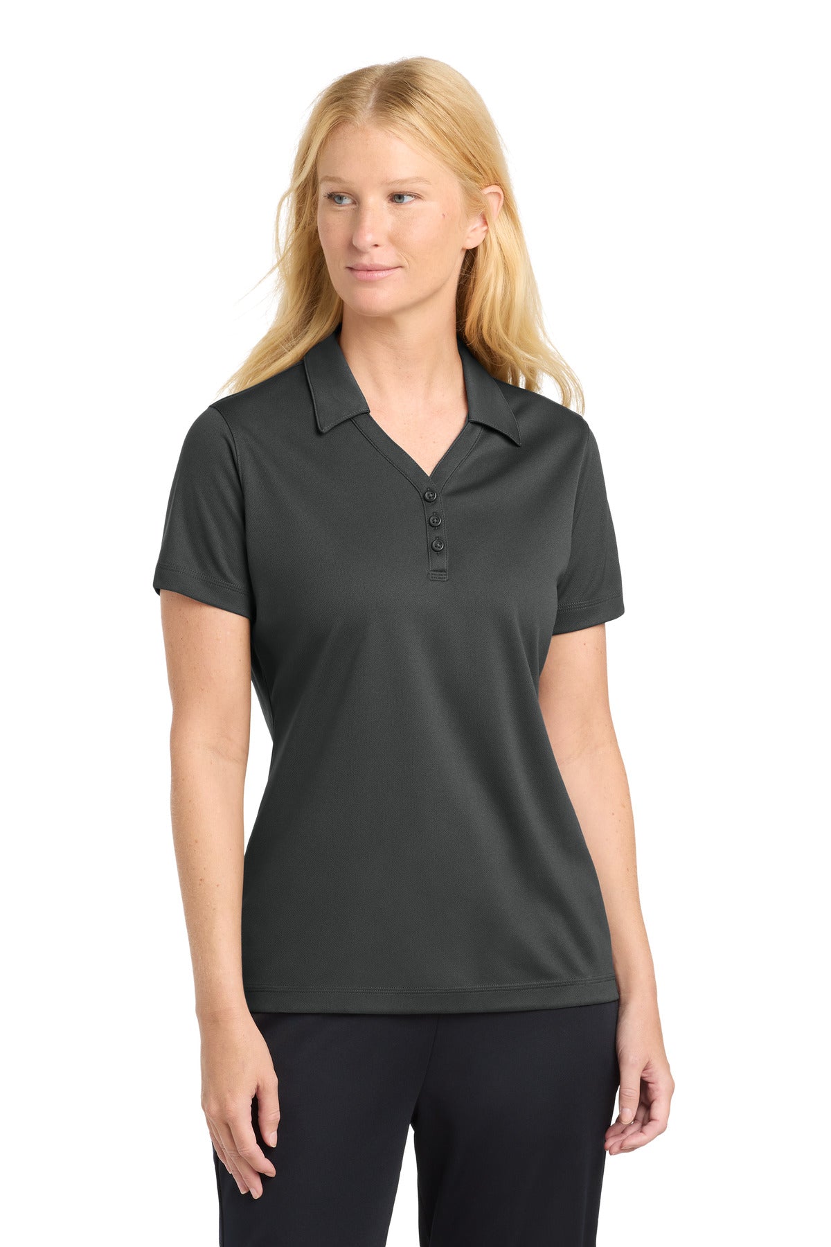 Sport-Tek Women's PosiCharge Micro-Mesh Polo LST680 Iron Grey
