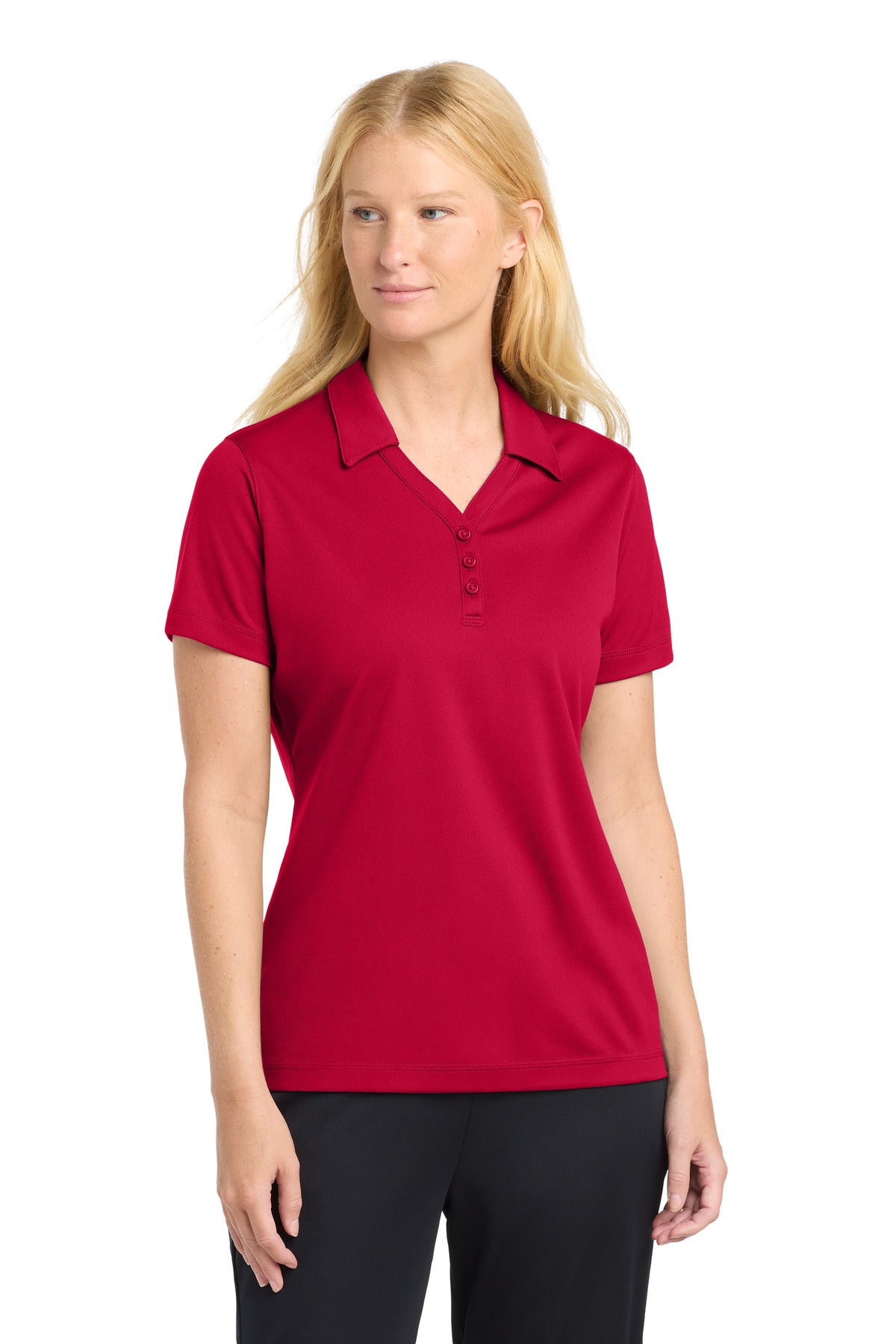 Sport-Tek Women's PosiCharge Micro-Mesh Polo LST680 True Red