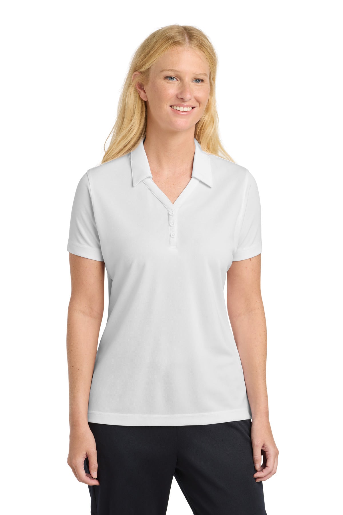 Sport-Tek Women's PosiCharge Micro-Mesh Polo LST680 White