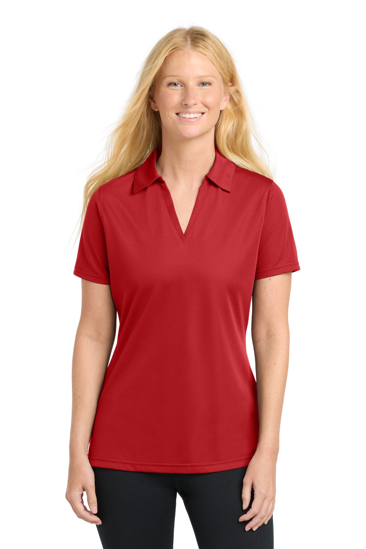 Sport-Tek Women's PosiCharge Active Textured Polo LST690 True Red