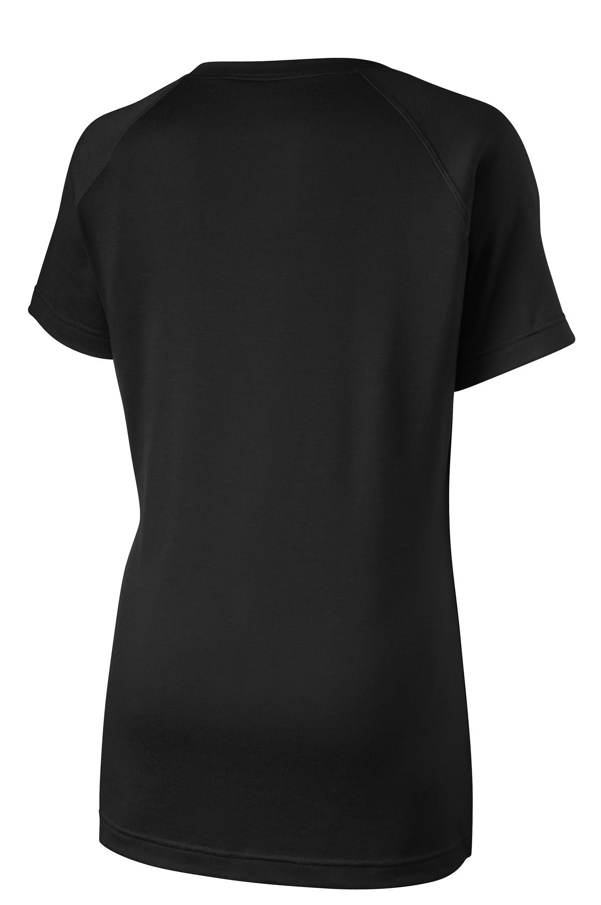 Sport-Tek Women's Ultimate Performance V-Neck. LST700 Black