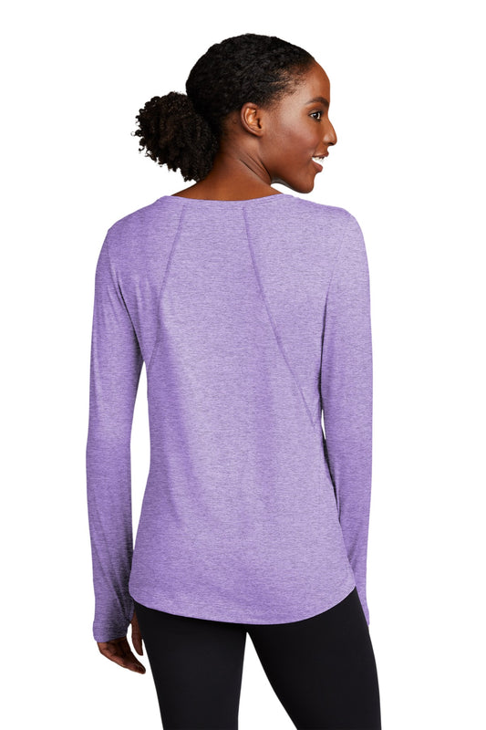 Sport-Tek Women's Exchange 1.5 Long Sleeve Crew. LST710 Hyacinth Heather