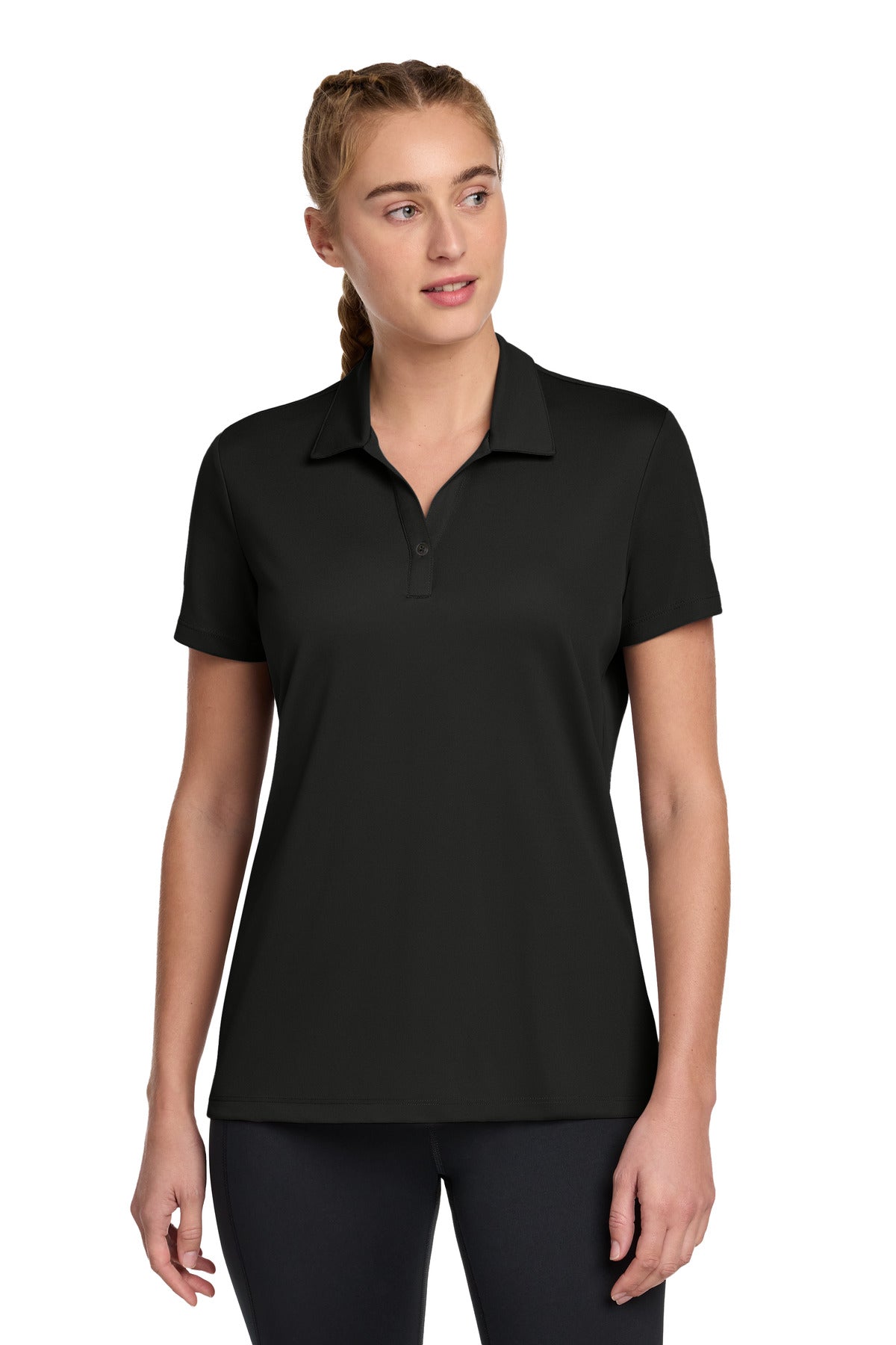 Sport-Tek Women's UV Micropique Polo LST740 Black