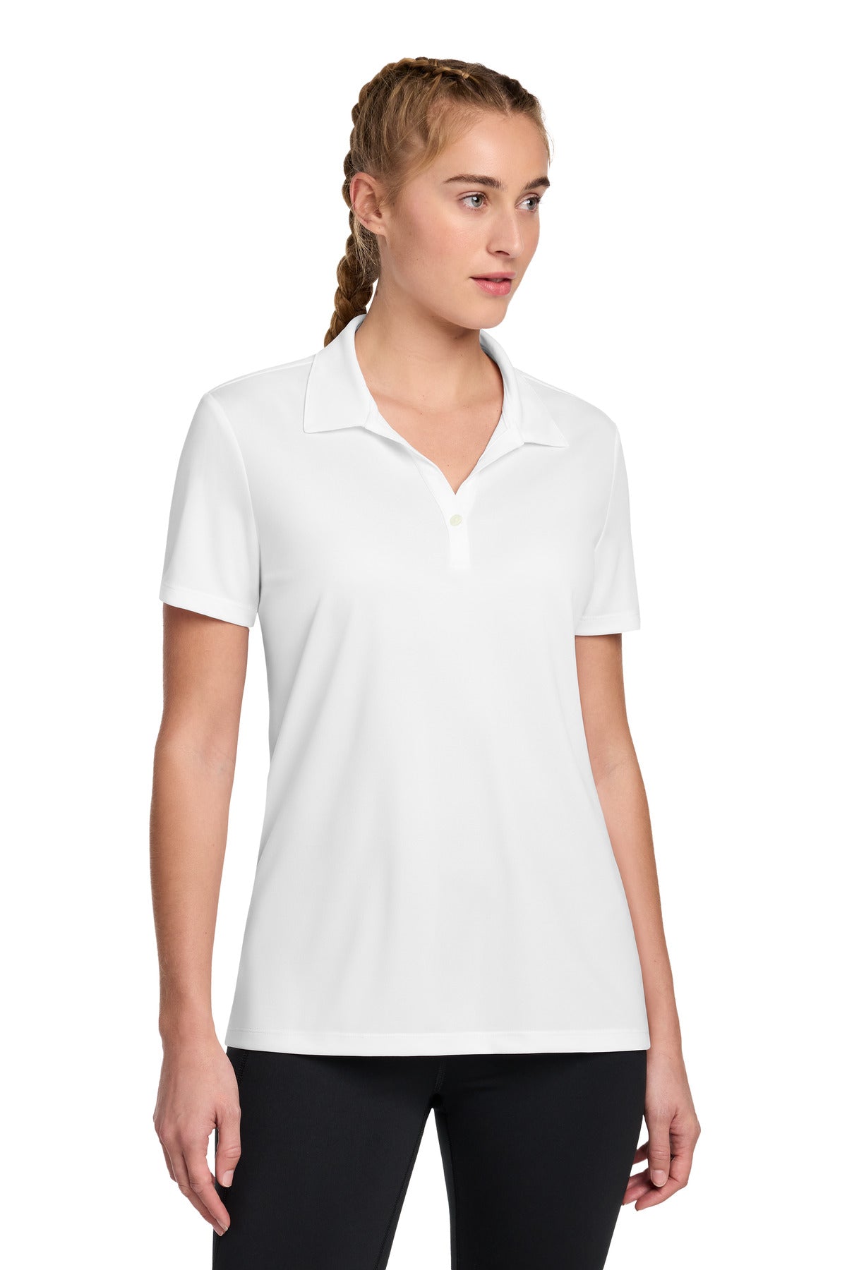 Sport-Tek Women's UV Micropique Polo LST740 White