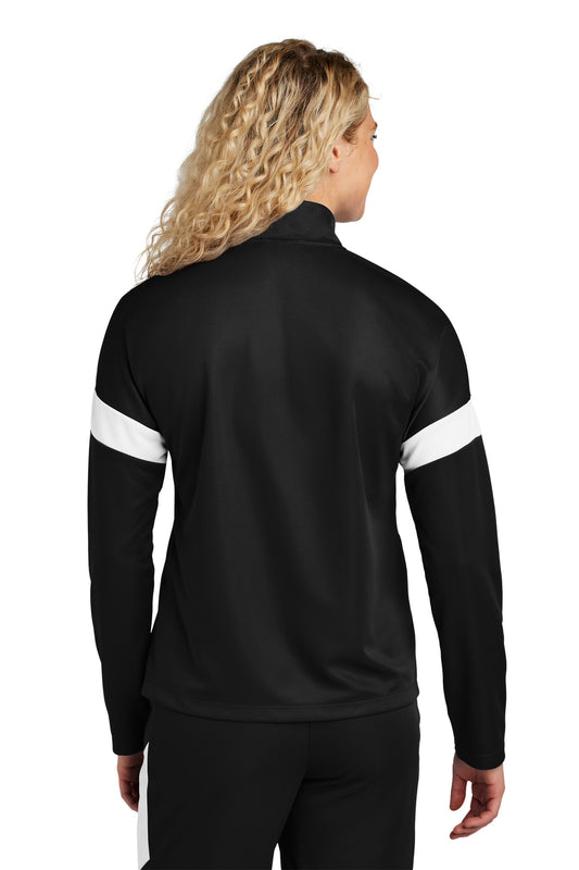 Sport-Tek Women's Travel Full-Zip Jacket LST800 Black/ White