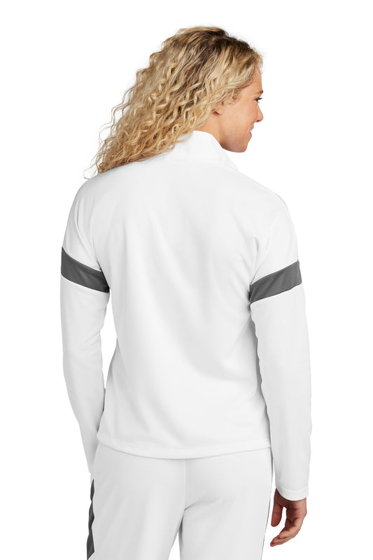 Sport-Tek Women's Travel Full-Zip Jacket LST800 White/ Iron Grey