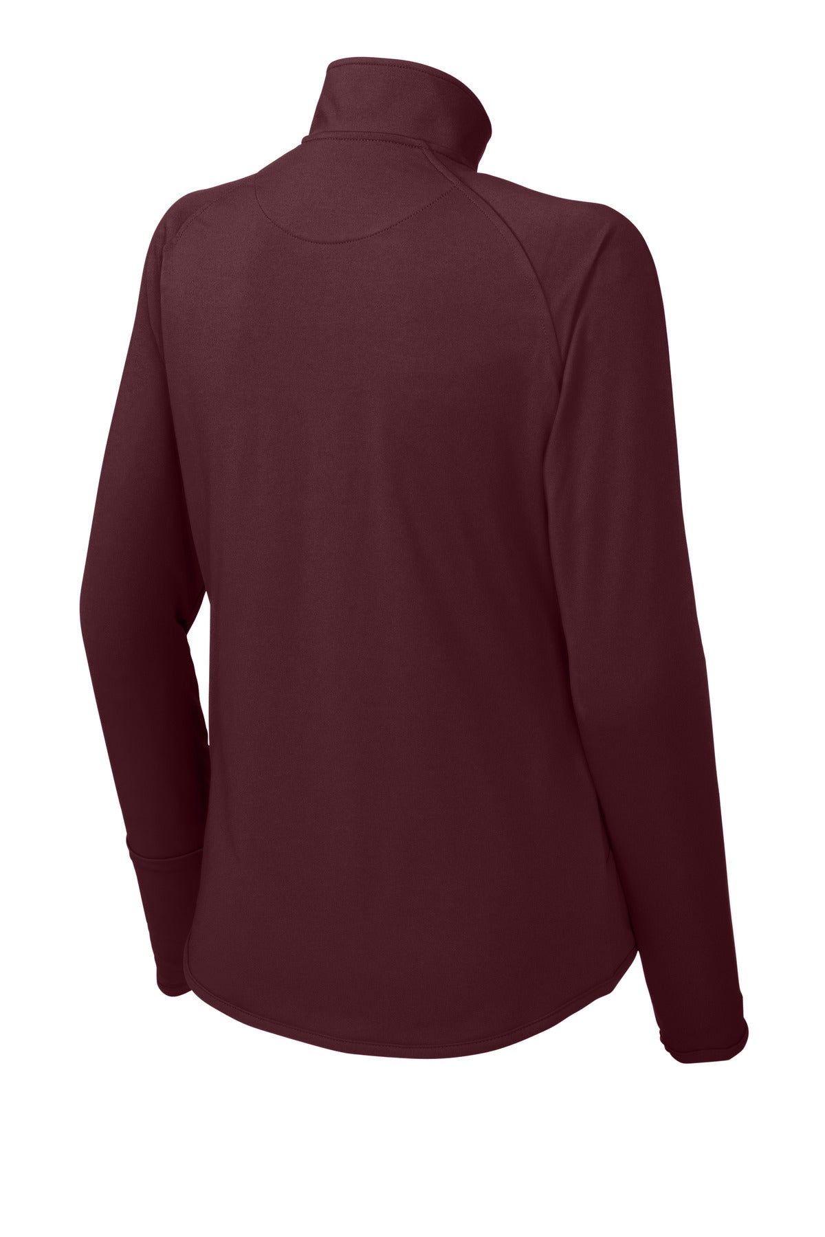 Sport-Tek Women's Sport-Wick Stretch 1/4-Zip Pullover. LST850 Maroon