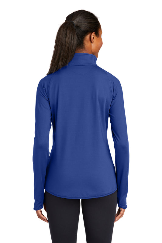 Sport-Tek Women's Sport-Wick Stretch 1/4-Zip Pullover. LST850 True Royal