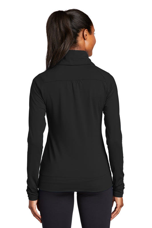 Sport-Tek Women's Sport-Wick Stretch Full-Zip Jacket. LST852 Black