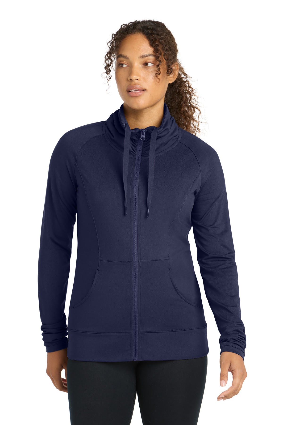 Sport-Tek Women's Sport-Wick Stretch Full-Zip Jacket LST852 True Navy