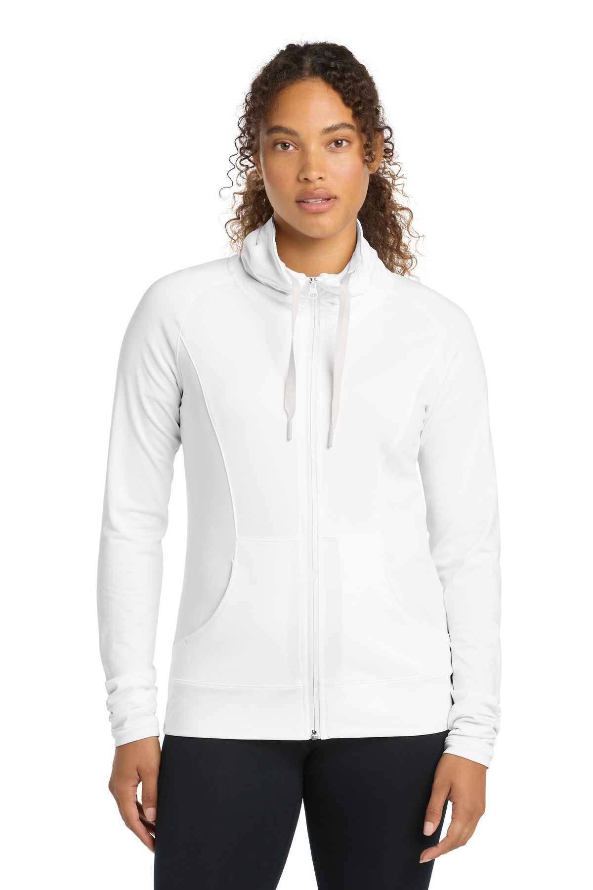 Sport-Tek Women's Sport-Wick Stretch Full-Zip Jacket LST852 White