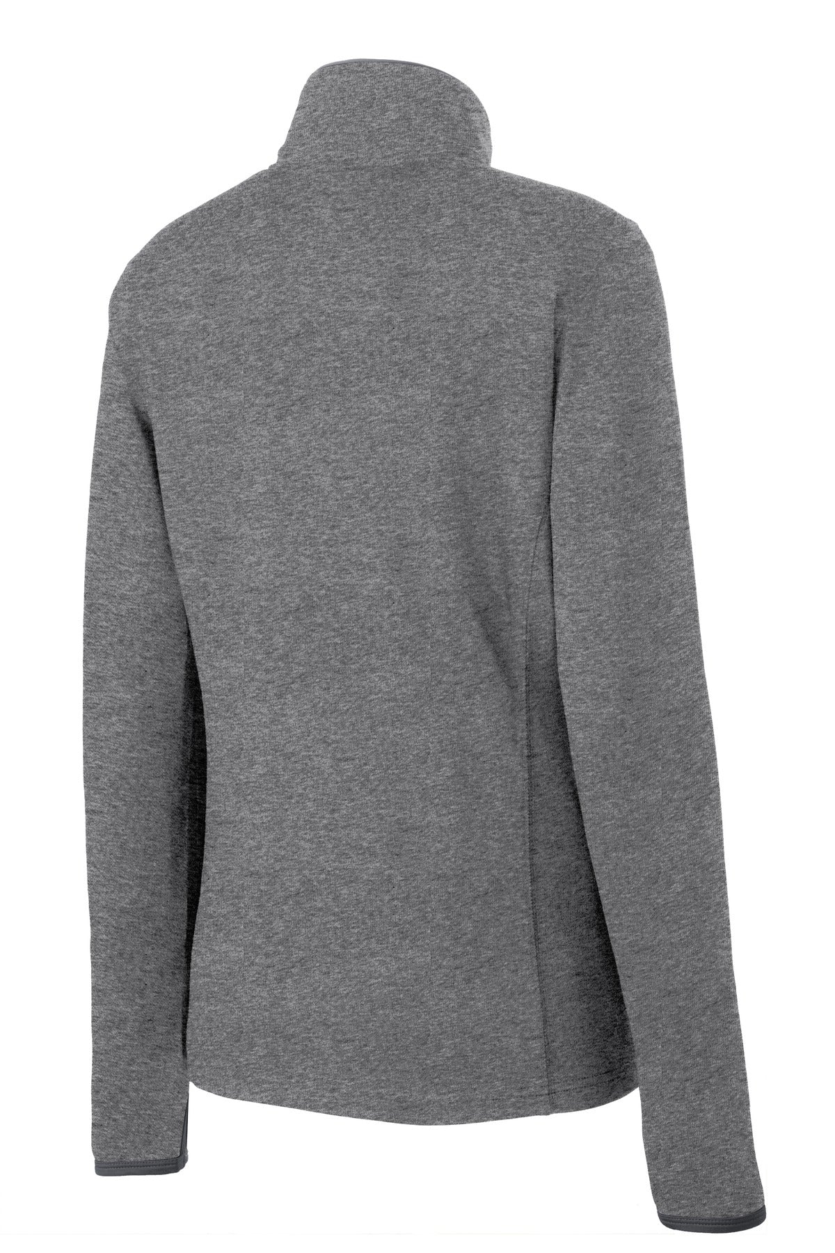 Sport-Tek Women's Sport-Wick Stretch Contrast Full-Zip Jacket. LST853 Charcoal Grey Heather/ Charcoal Grey