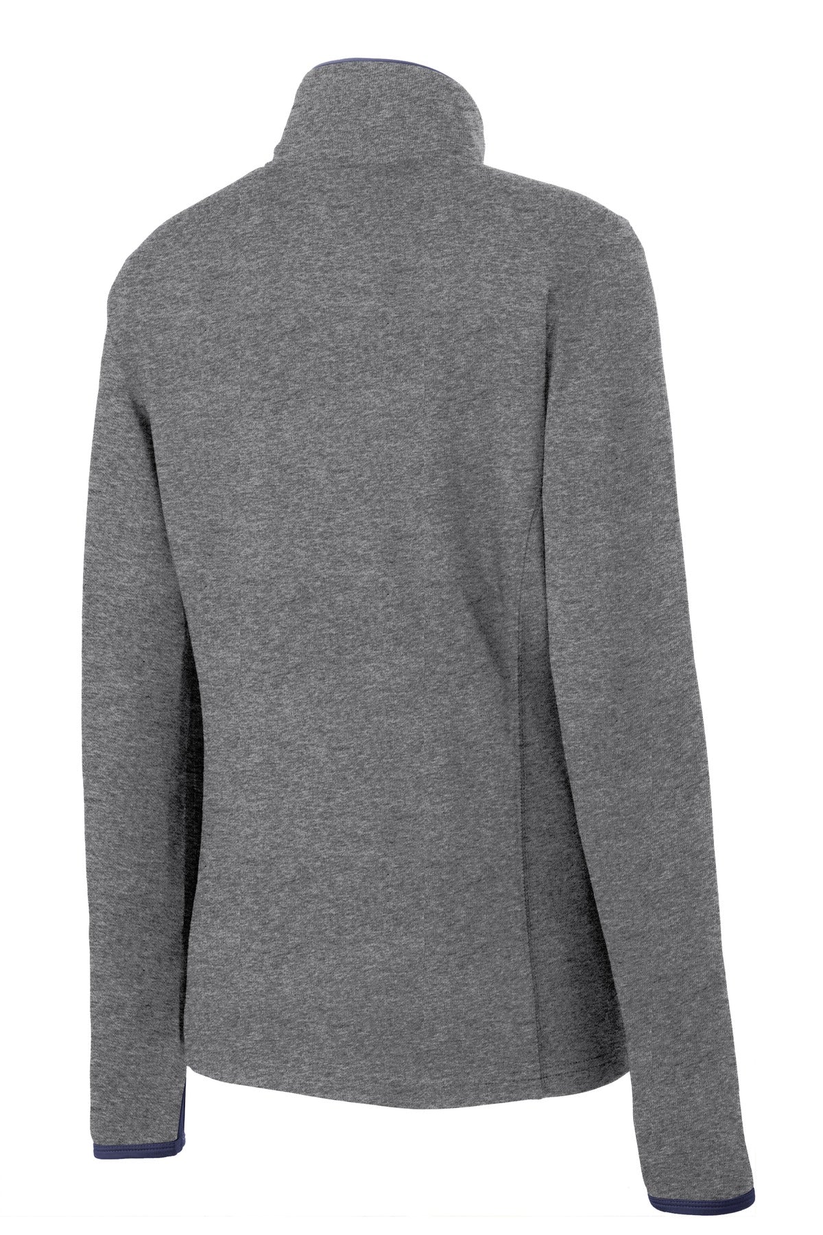 Sport-Tek Women's Sport-Wick Stretch Contrast Full-Zip Jacket. LST853 Charcoal Grey Heather/ True Navy