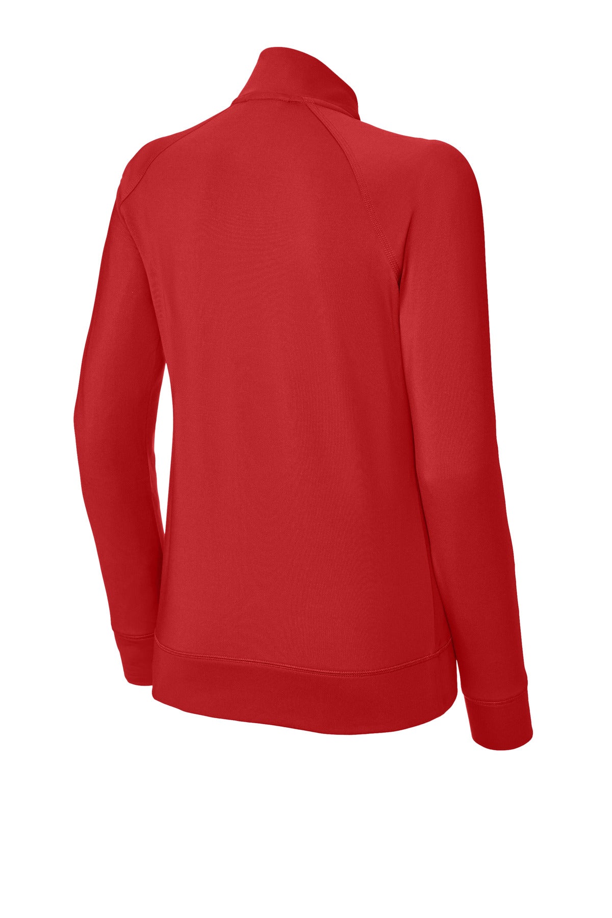 Sport-Tek Women's Sport-Wick Stretch Full-Zip Cadet Jacket LST857 Deep Red