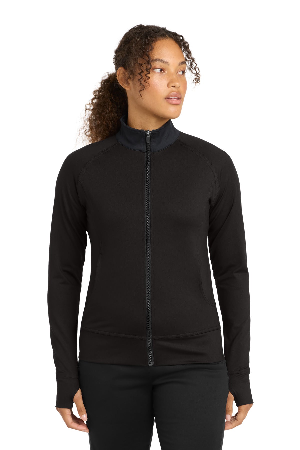 Sport-Tek Women's NRG Fitness Jacket LST885 Black