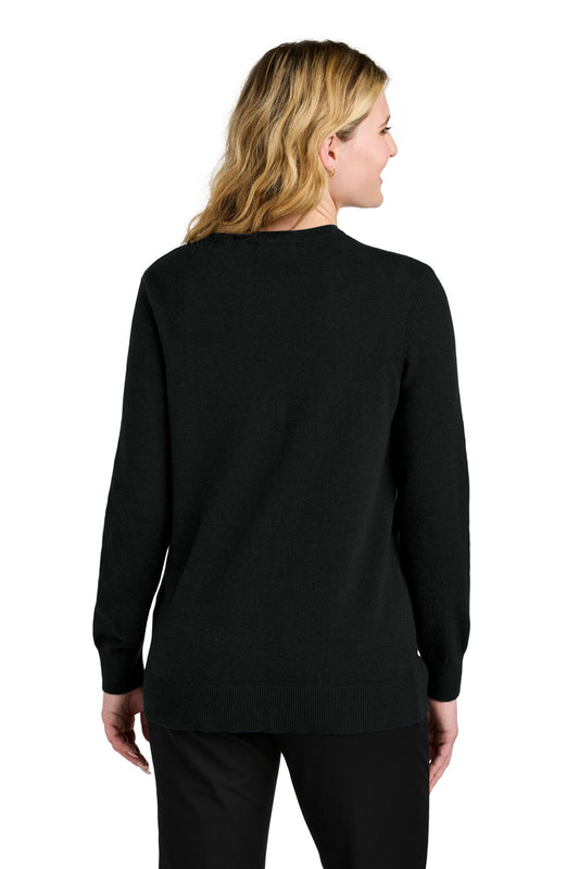 Port Authority Women's Easy Care Button-Up Cardigan Sweater LSW4150 Deep Black
