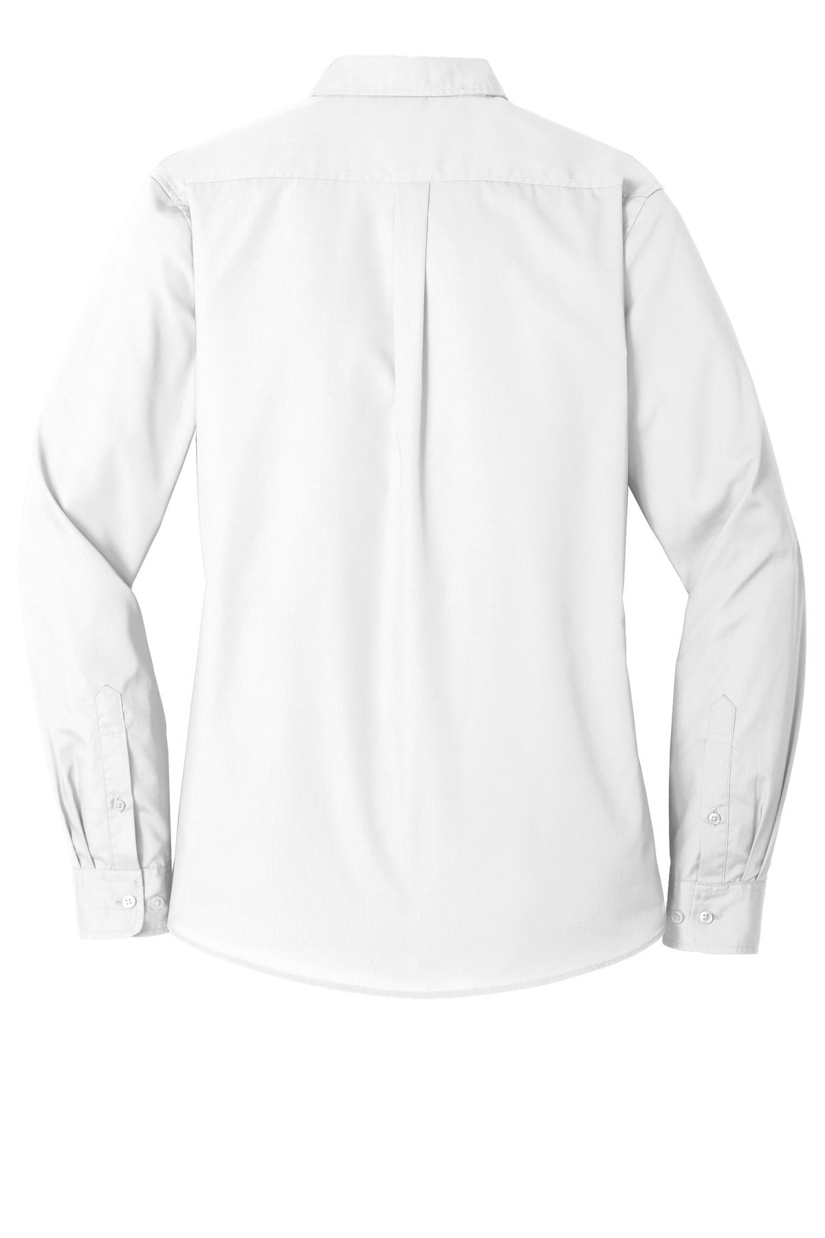 Port Authority Women's Long Sleeve Carefree Poplin Shirt. LW100 White