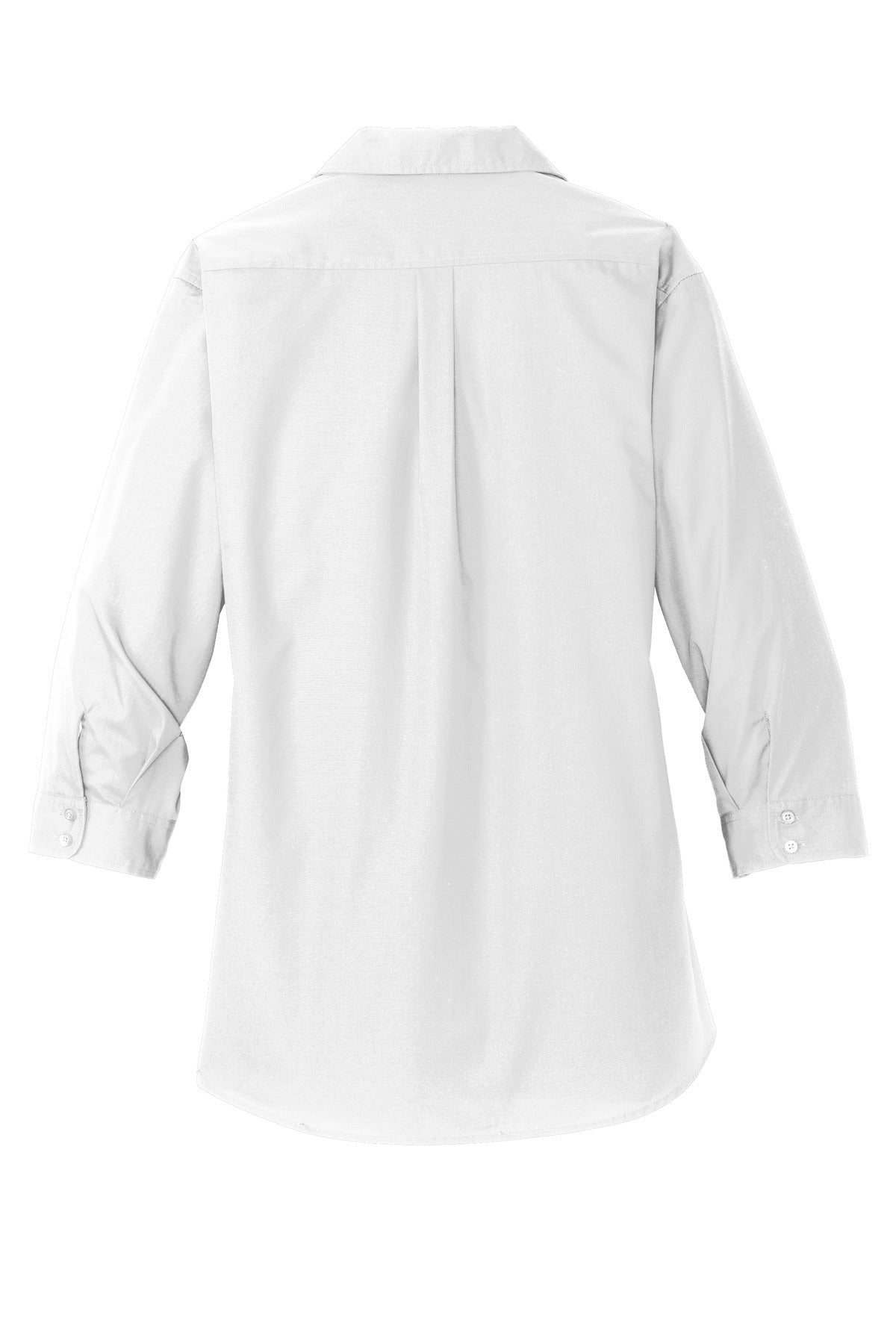 Port Authority Women's 3/4-Sleeve Carefree Poplin Shirt. LW102 White