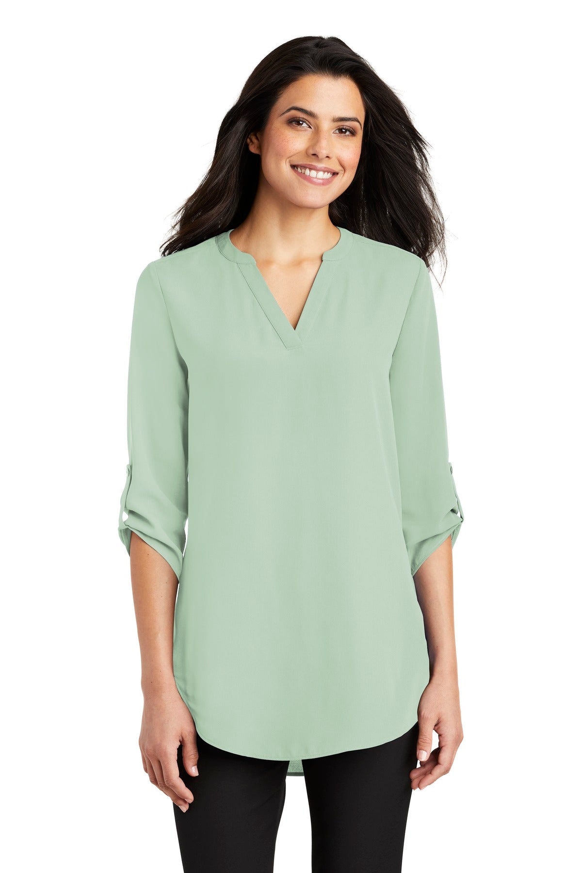 Port Authority Women's 3/4-Sleeve Tunic Blouse LW701 Misty Sage