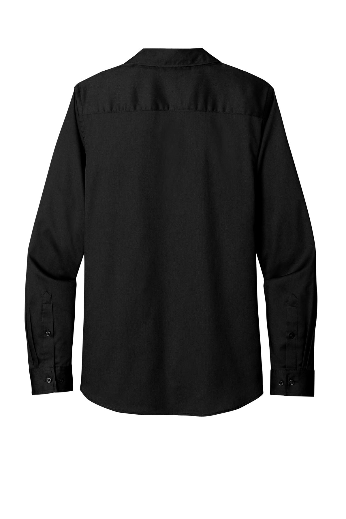 Port Authority Women's Long Sleeve SuperPro ReactTwill Shirt. LW808 Deep Black