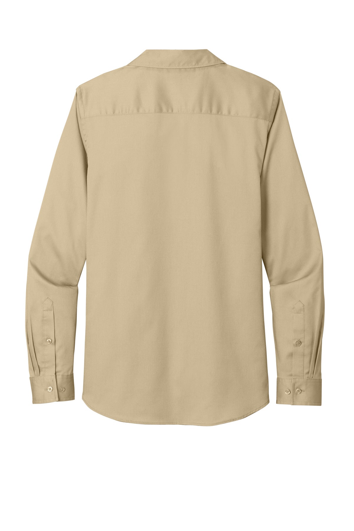 Port Authority Women's Long Sleeve SuperPro ReactTwill Shirt. LW808 Wheat