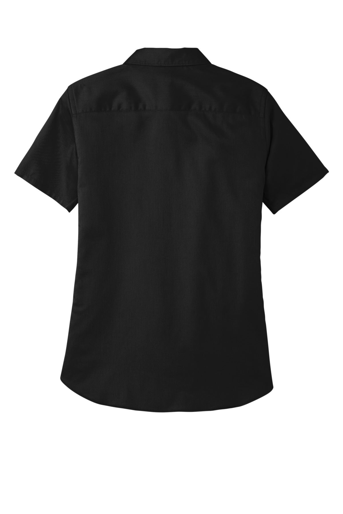 Port Authority Women's Short Sleeve SuperPro ReactTwill Shirt. LW809 Deep Black