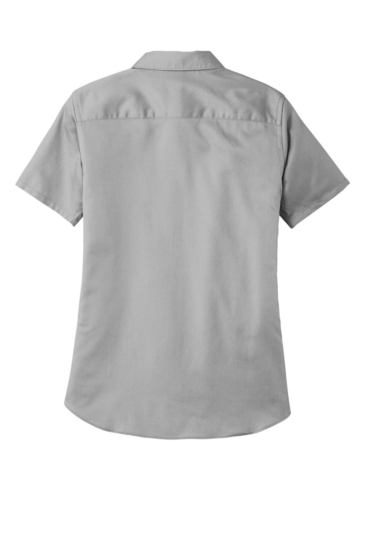 Port Authority Women's Short Sleeve SuperPro ReactTwill Shirt. LW809 Gusty Grey
