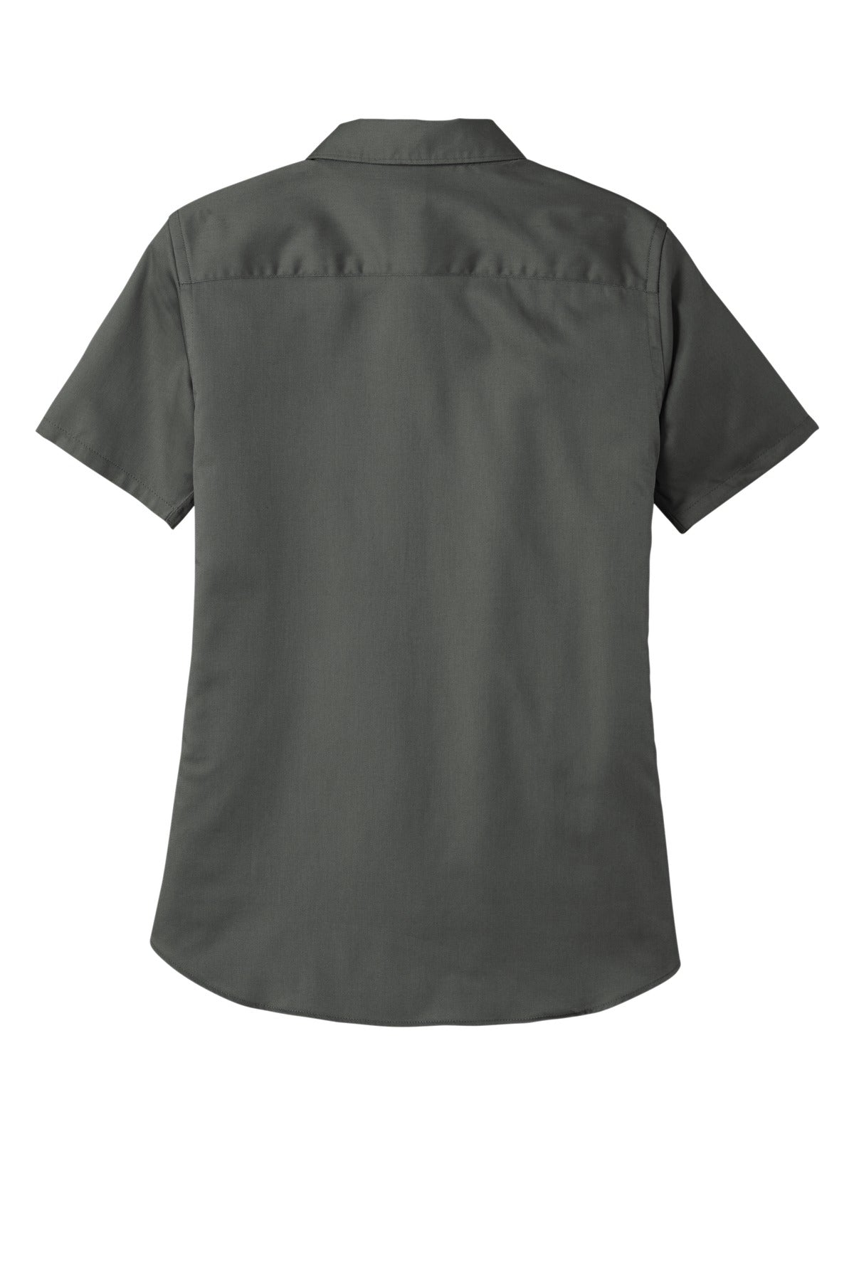 Port Authority Women's Short Sleeve SuperPro ReactTwill Shirt. LW809 Storm Grey