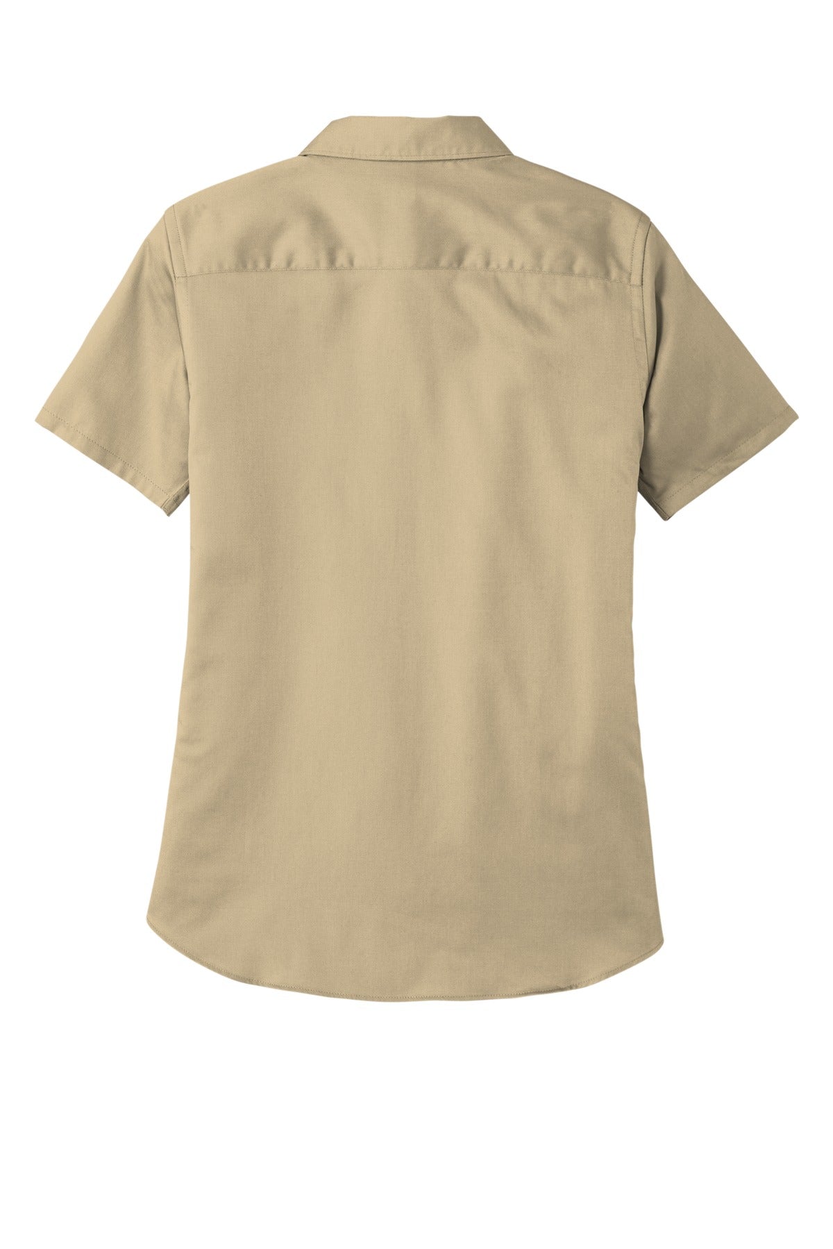 Port Authority Women's Short Sleeve SuperPro ReactTwill Shirt. LW809 Wheat