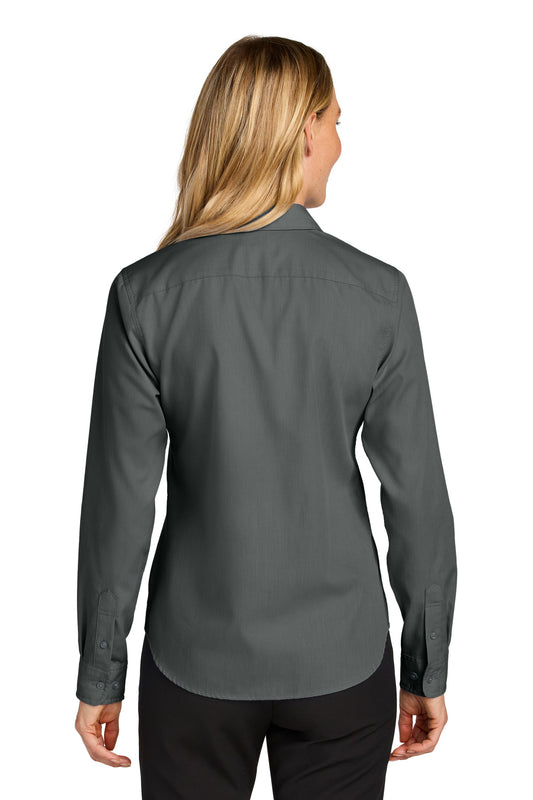 Port Authority Women's Long Sleeve Nailhead Easy Care Shirt LW816 Deep Black