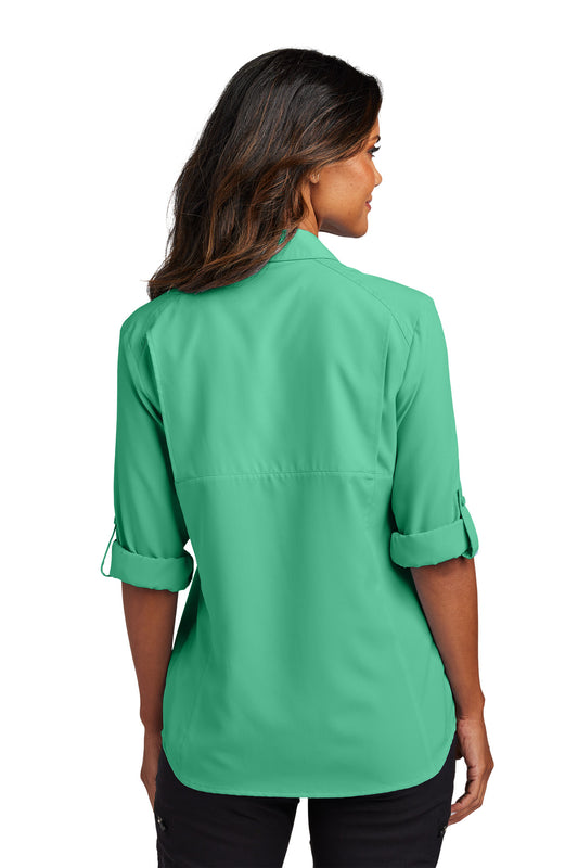 Port Authority Women's Long Sleeve UV Daybreak Shirt LW960 Bright Seafoam