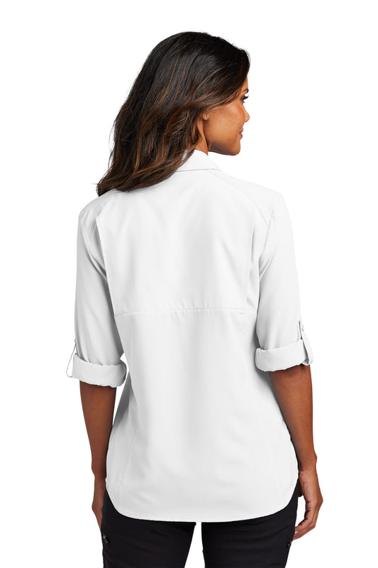 Port Authority Women's Long Sleeve UV Daybreak Shirt LW960 White