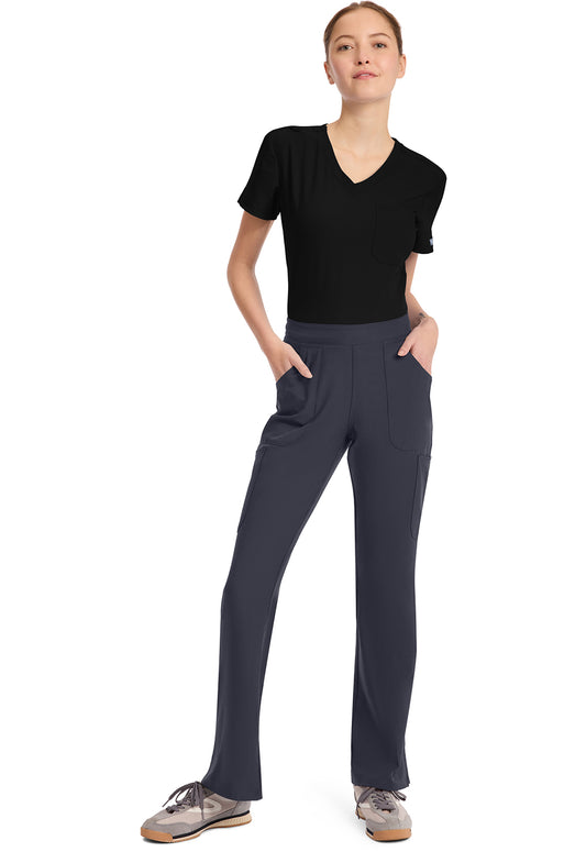 Insight MC010 Women's Mid Rise Flare Leg Scrub Pants Pewter