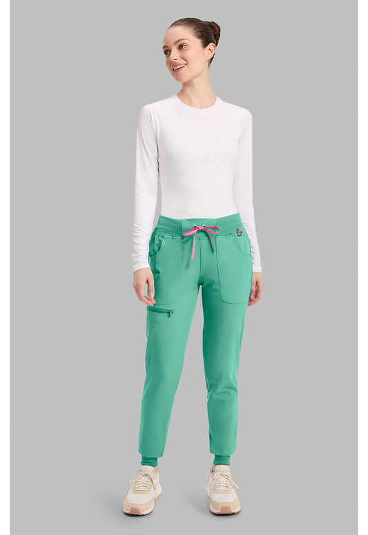 Amp MC102 Women's Mid Rise Scrub Joggers Mint Condition